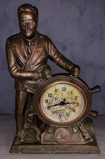 Neat Old FDR the Man of the Hour Statue Wind Up Clock clock needs repair picture