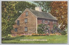 Major John Bradford House Kingston MA c1930-40s Linen Postcard picture