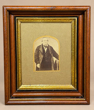Antique Victorian Eastlake Deep Well Frame 12x14 Walnut Ebonized Gold Gilt c1900 picture