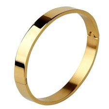 18K Yellow Gold Over Stylish Bangle Bracelet For Men Boys Brother Boyfriend 8