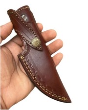 Custom Handmade Fixed blade knife Leather Sheath Belt Carry Holster Case picture