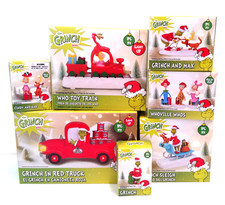 The Grinch Village 7 Piece Red Truck Toy Train Sleigh Whoville Whos Christmas picture