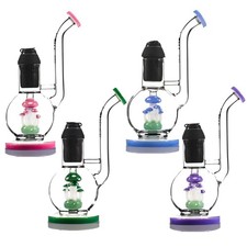 Toxic 10″ Mushroom Glass Pipe Globe Rig For Proxy Tx57 picture