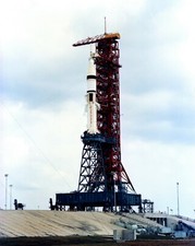 SKYLAB 2 VEHICLE ON PAD DURING COUNTOWN DEMO TEST - 8X10 NASA PHOTO (ZZ-965) picture
