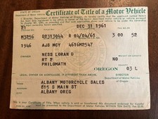 AJS MOTORCYCLE 1946 document TITLE  picture