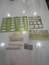 Lot 7 Architectural Engineer Drafting Templates Tools Stencils picture