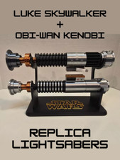 Luke Skywalker and Obi-Wan Kenobi Inspired Lightsaber Replica + Stand, Star Wars picture
