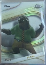 2025 Topps Chrome Disney Pixar Flash White Refractor Card /30 SSP picture