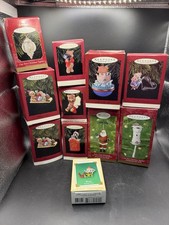 Hallmark Keepsake Christmas Ornaments Lot of 11 Santa Bear Family Vintage Boxed picture