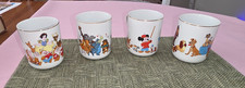 Vintage Walt Disney Productions Set 4 Mugs Gold Rim Mickey Snow White Japan picture