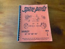 Genuine Harley Davidson Original 1941 - 1954 Spare Parts Catalog Manual Book picture