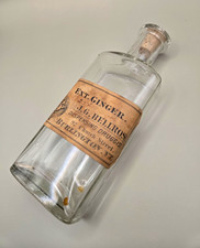 Antique J.G. Bellrose Burlington VT Ext. Ginger Paper Label Old Medicine Bottle picture