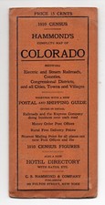 1911 Hammond's Complete Map of Colorado in Full Color 24 x 17 inches picture