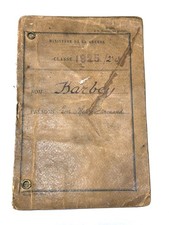 WWI/WWII French Military Booklet 1925 Livret Militaire Artillerie Vesoul Barbey picture