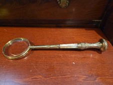 Antique Victorian Mother of Pearl Handle Magnifying Glass Donegan Lens  picture