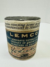 RARE Antique Lemco Beef Extract Crock Sealed picture