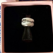 Disney Parks Pandora Walt Disney World Murano Glass Charm White Black NEW picture