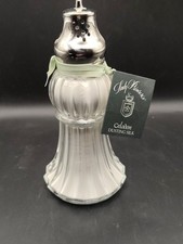 Vtg LADY PRIMROSES'S INC CELADON DUSTING SILK GLASS SHAKER 3 OZ picture