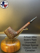 Artisan Mike Butera Rare Unsmoked Vintage Special Classic Gold Canadian Pipe picture