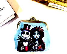 Nightmare Before Christmas Coin Purse Jack Skellington & Sally Cartoon Design picture