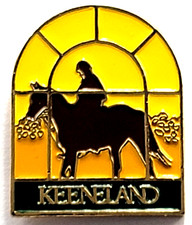 Keeneland Horse Racing Jockey Silhouette Kentucky Thoroughbred Track Travel Pin picture