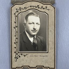 Vintage Studio Portrait Photo Robert Clark Conway Ark Handsome Man Suit Mustache picture