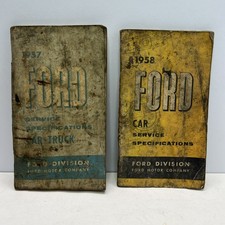 VTG 1957 & ‘58 Ford Car Truck Service Spec Books Fairlane Pickup Thunderbird picture