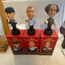 The Three Stooges Talking Bobblehead Set of 3 Moe Curly Larry 2012 picture