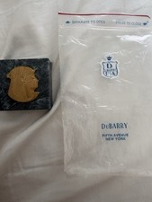 DuBarry Egyptian Pharaoh Head Marble & Metal Paperweight, Green/Gold, Cork picture