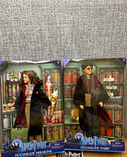 Harry Potter Hogsmeade Harry & Hermione 2pc 11in Articulated Doll Lot picture
