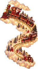Christmas Magic Trail Wall Light LED Santa Train Wall Hanging Light Holiday Dec picture