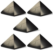 Shungite World Shungite Pyramid 5 pcs - Various sizes ( Polished or Unpolished ) picture