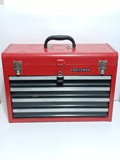 Vintage Craftsman 4 Drawer Portable Metal Tool Box Chest USA Red 20.5 x 14 x 9 picture
