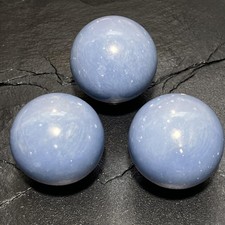 Blue Angelite Crystal Sphere (1.5 Inch) Gemstone Desktop Gift Decor Supply picture