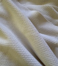 1.75 yd Dreamy Creamy White Heavy Woven Upholstery Chenille Fabric Soft & Cozy picture