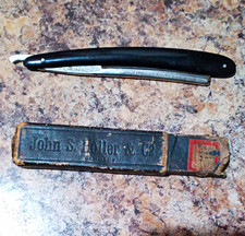 Antique Johan Engstrom Eskilstuna Sweden Straight Razor Medailler 1889 w/Box picture