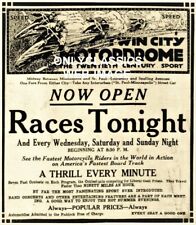 1914 MINNESOTA BOARD TRACK MOTORDROME MOTORCYCLE RACING 12X14 POSTER DAREDEVILS picture