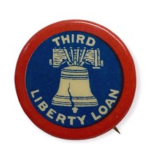 c1918 Vintage Third Liberty Loan Act Pinback, World War I picture