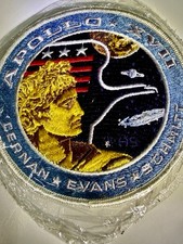 Apollo 17 HS Crew Initial Patch ABEmblem Factory Sealed Original Cellophane Rare picture