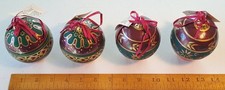 Vintage Midwest Importers Handcrafted Christmas Ornament Collection - Lot of 4 picture