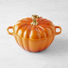 Le Creuset Enameled Cast Iron Pumpkin Cocotte 4-Qt Ship From US picture