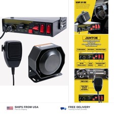 200W 12V Emergency Siren System 9 Tone Speaker Horn Handheld Mic for Vehicles picture