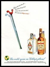 1948 Gilbey's Gin & Spey-Royal Scotch Whisky Rooster Stir Stick Vintage Print Ad picture