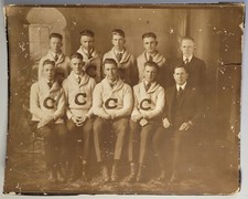 Antique Texas Ghost Town Clara High School Basketball Team Photo State Champions picture