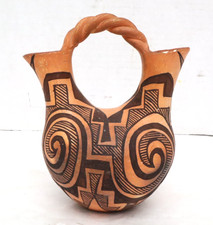 SUPERB Early Redware ACOMA PUEBLO Pottery 6.5