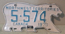 Vintage Canada License Plate 1979 Northwest Territories w/NWT 80 Tag picture