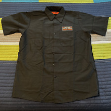 SMITH & FORGE HARD CIDER DELIVERY DRIVER BLACK BUTTON DOWN WORK SHIRT RED KAP L picture