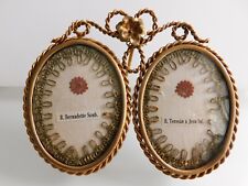 Rare Large Duo Reliquary 1 Class Ex Capillis Hair of  ** Bernadette & Therese ** picture