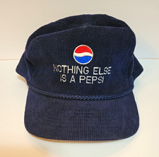 Pepsi Blue Corduroy Snapback Hat Cap, Soda-Themed