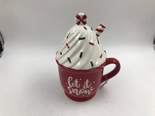 Home Essentials Ceramic 11in Let it Snow Coffee Mug Treats Jar AA02B10024 picture